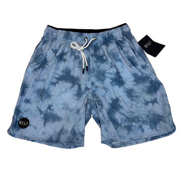 Bylt Premium Basics Active Lined Tie Dye 7" Shorts Men's Medium - Picture 1 of 9